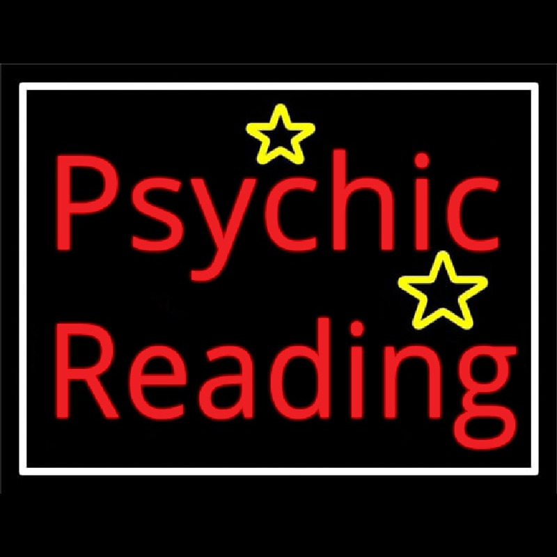 Custom Red Psychic Reading With Stars Neon Sign USA