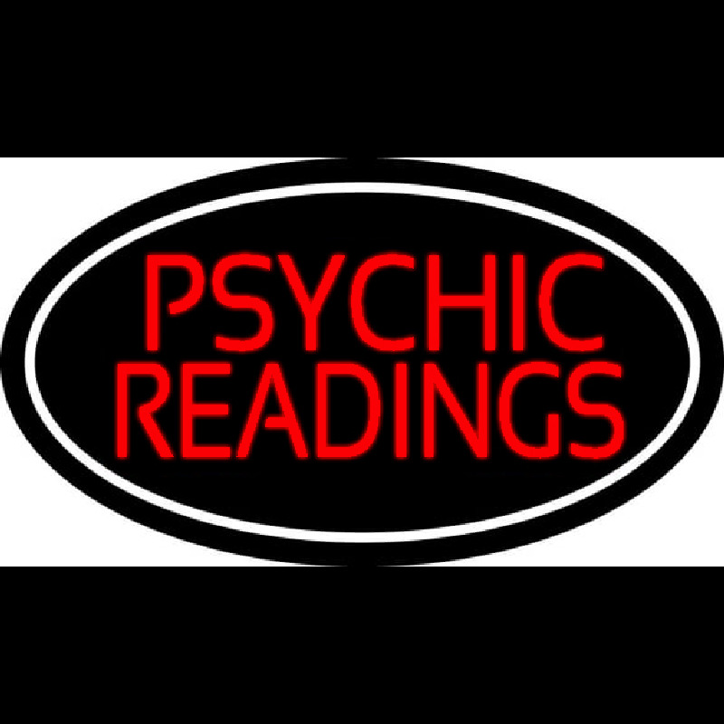 Custom Red Psychic Readings White Border Neon Sign