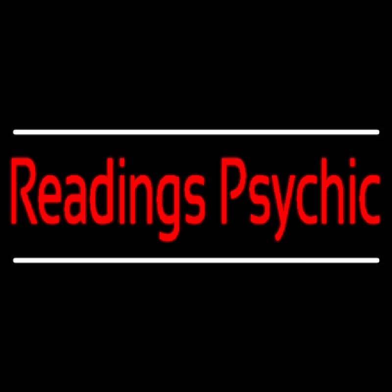 Custom Red Psychic Readings White Line Neon Sign USA