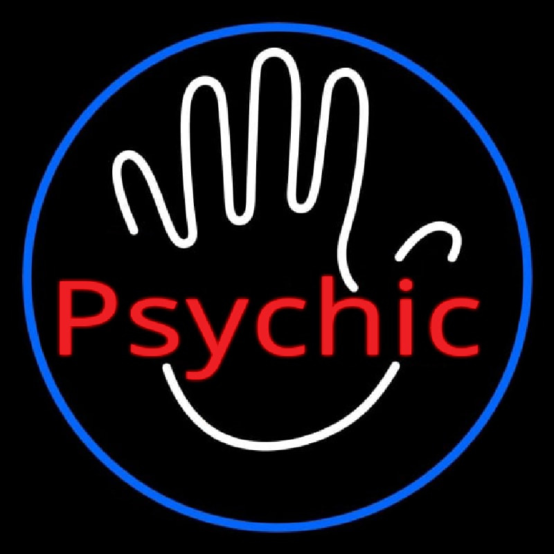 Custom Red Psychic With Border Neon Sign USA