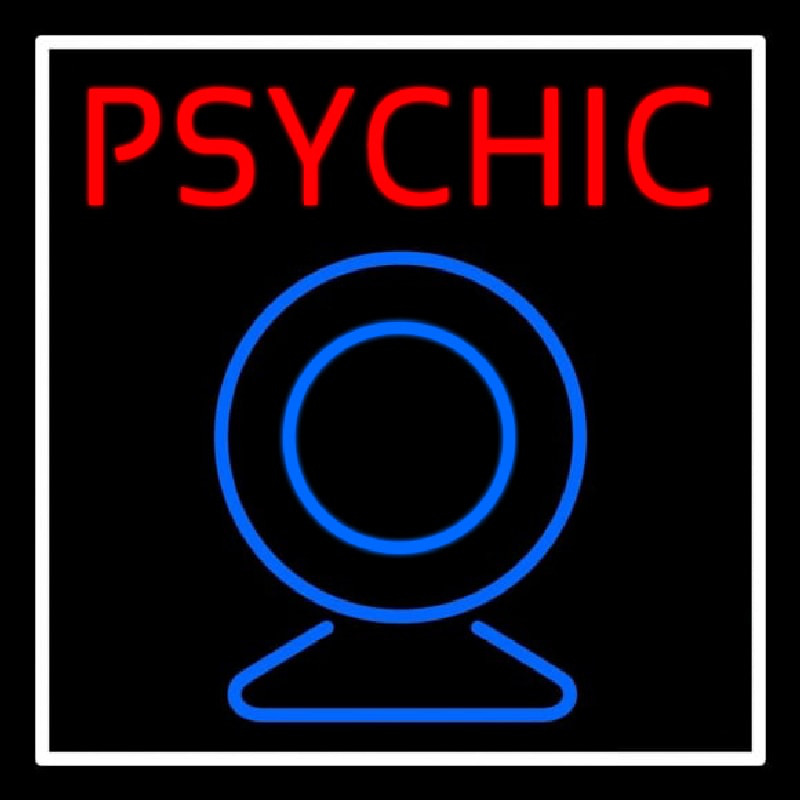 Custom Red Psychic With Crystal Neon Sign
