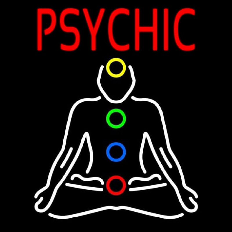 Custom Red Psychic With Logo Neon Sign