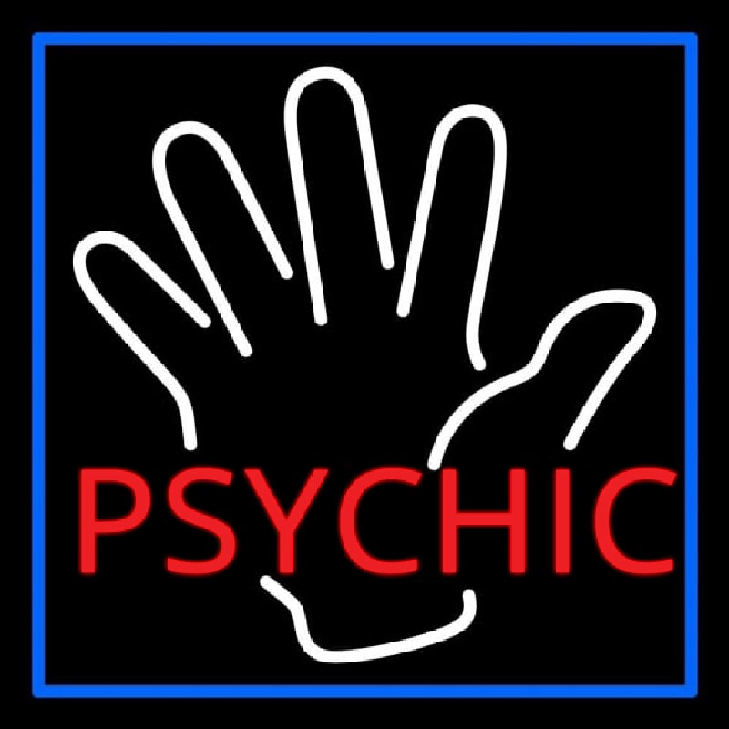Custom Red Psychic With Palm Neon Sign