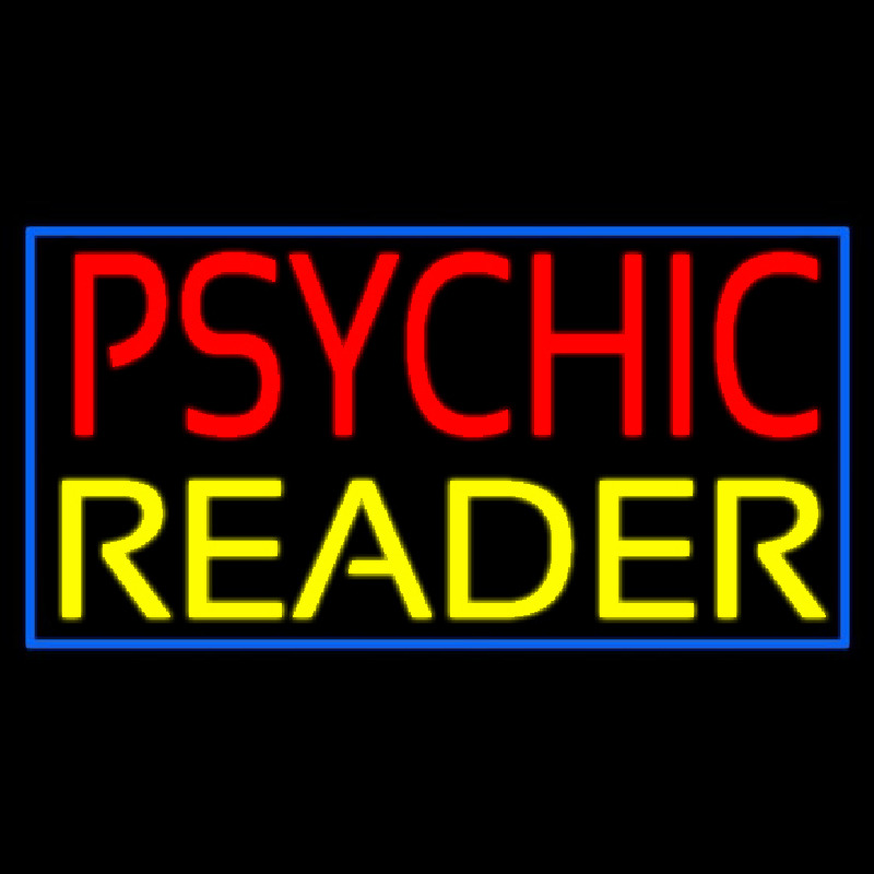 Custom Red Psychic Yellow Reader With Border Neon Sign