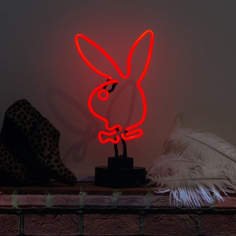 Custom Red Rabbit Desktop Neon Sign