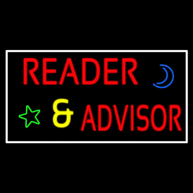 Custom Red Reader Advisor With Border Neon Sign USA