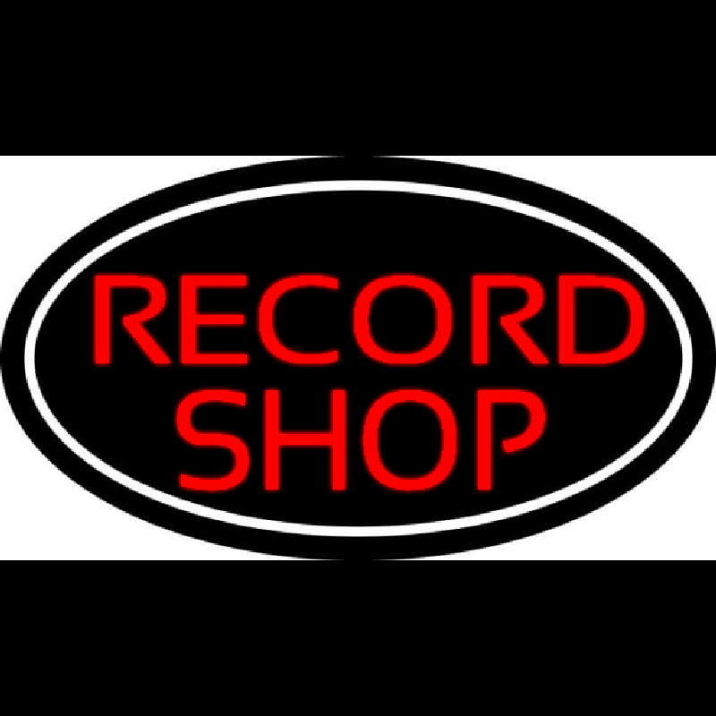 Custom Red Record Shop Block 2 Neon Sign USA