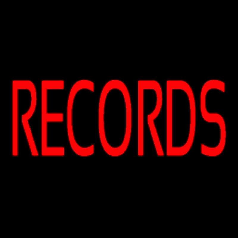 Custom Red Records 1 Neon Sign USA