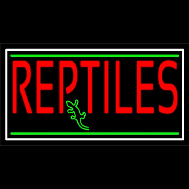 Custom Red Reptiles Block 1 Neon Sign USA