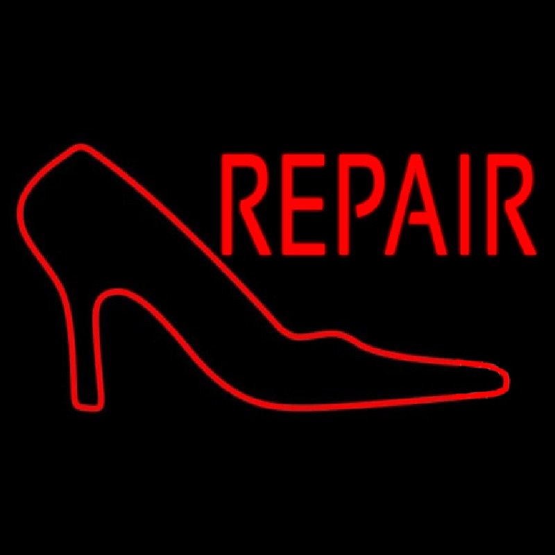 Custom Red Sandal Logo Repair Neon Sign USA
