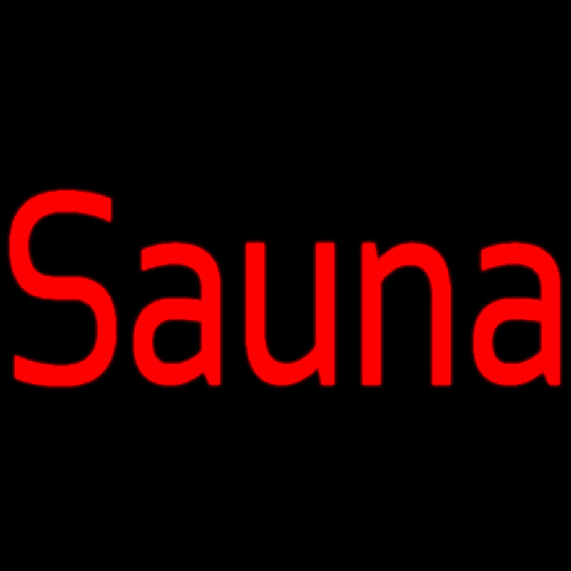 Custom Red Sauna Neon Sign USA