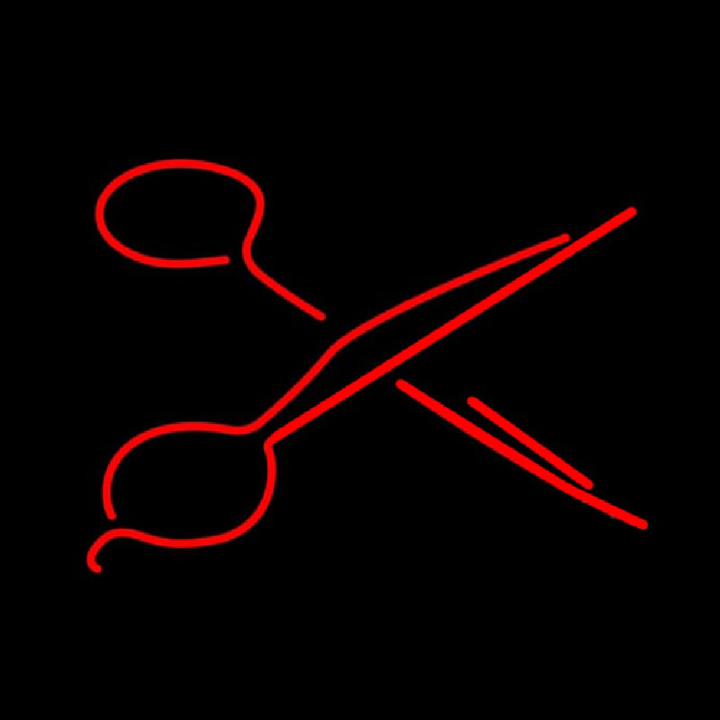 Custom Red Scissors Neon Sign USA