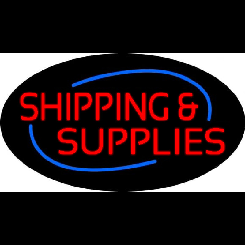 Custom Red Shipping Supplies Deco Style Neon Sign USA