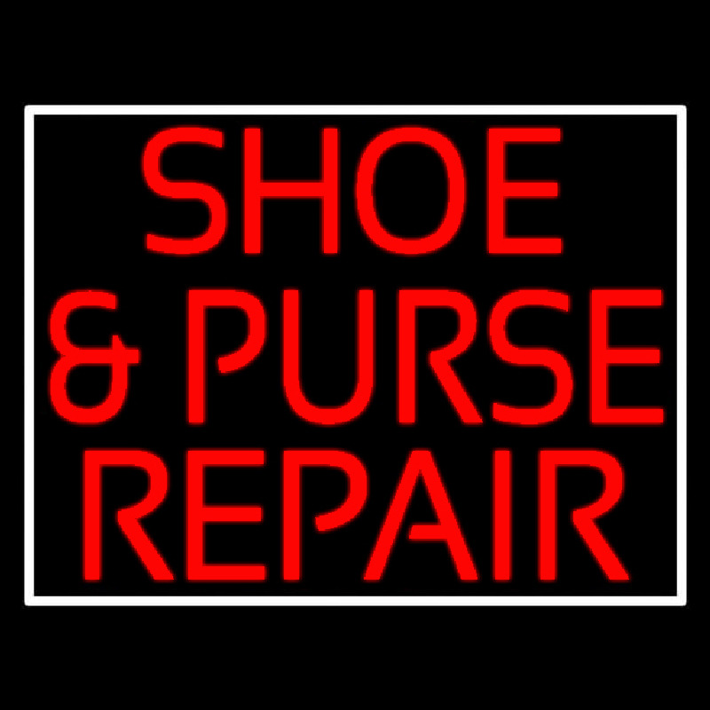 Custom Red Shoe And Purse Repair Neon Sign USA