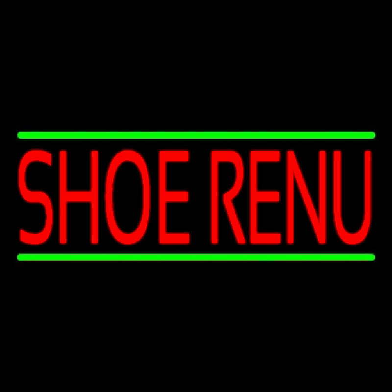 Custom Red Shoe Renu Green Line Neon Sign USA