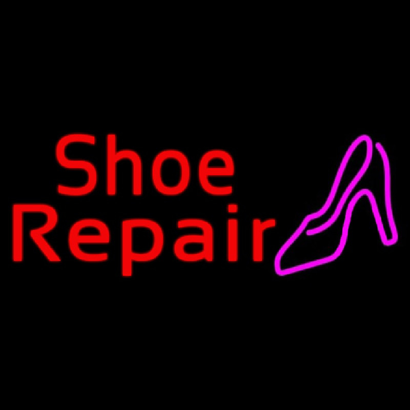 Custom Red Shoe Repair Sandal Neon Sign USA
