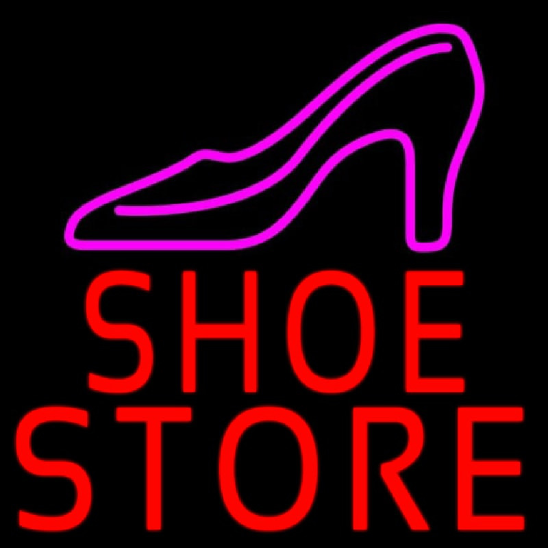 Custom Red Shoe Store Neon Sign USA