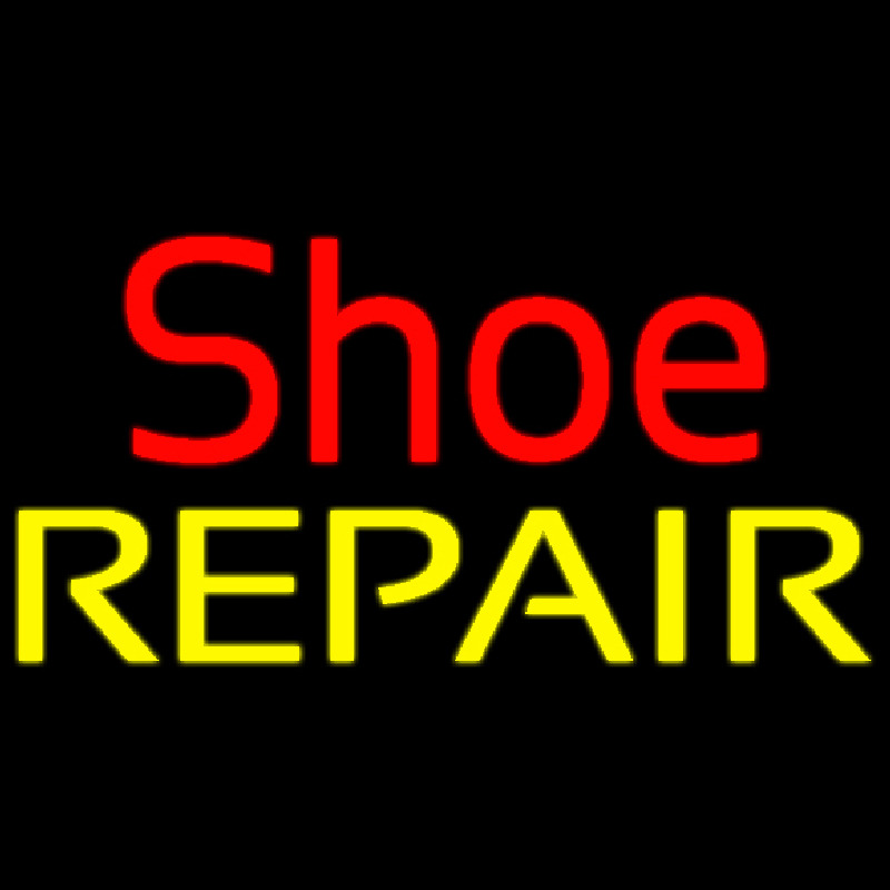 Custom Red Shoe Yellow Repair Neon Sign USA