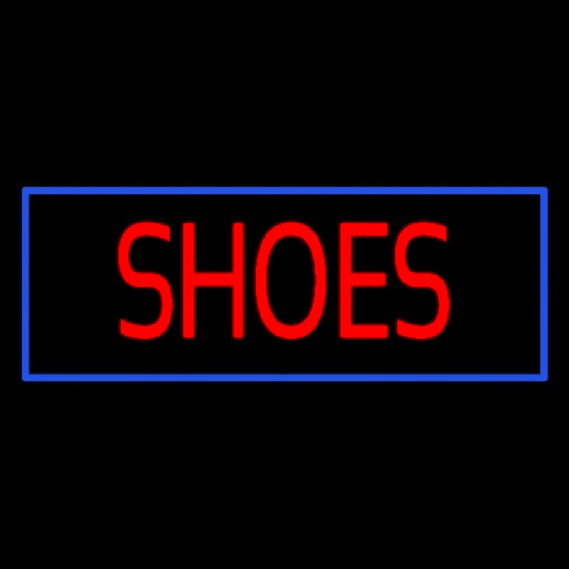 Custom Red Shoes Blue Border Neon Sign USA