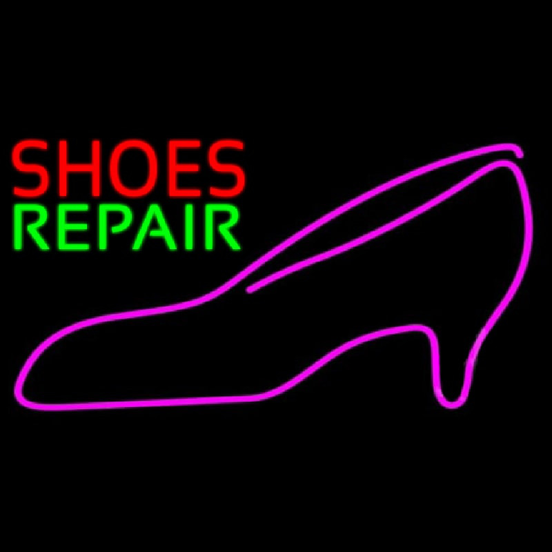 Custom Red Shoes Green Repair Pink Sandal Neon Sign USA