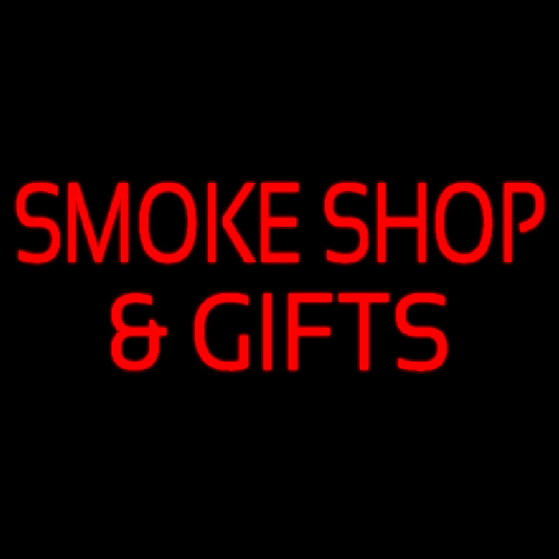 Custom Red Smoke Shop And Gifts Neon Sign USA