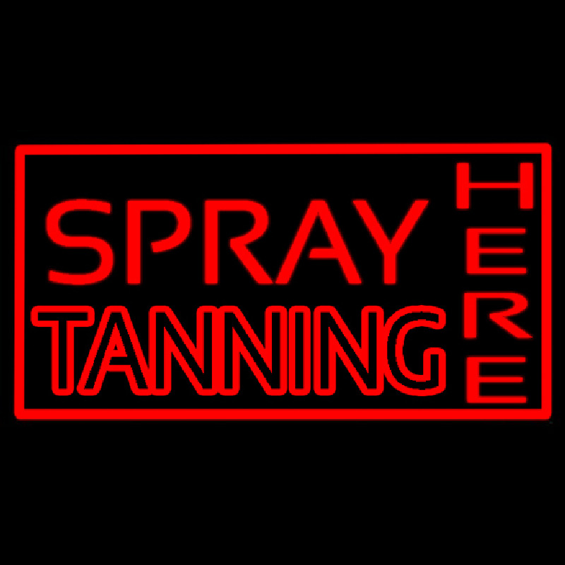 Custom Red Spray Tanning Here Neon Sign USA