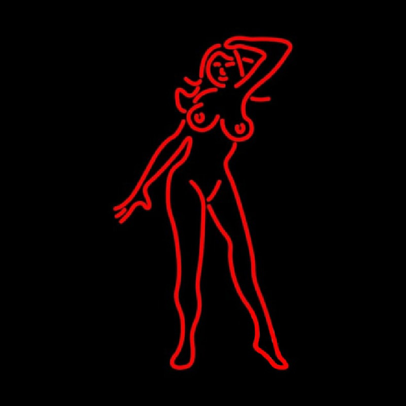 Custom Red Strip Club Girl Neon Sign USA