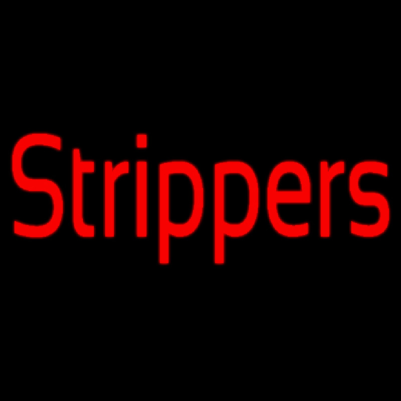Custom Red Strippers Neon Sign USA