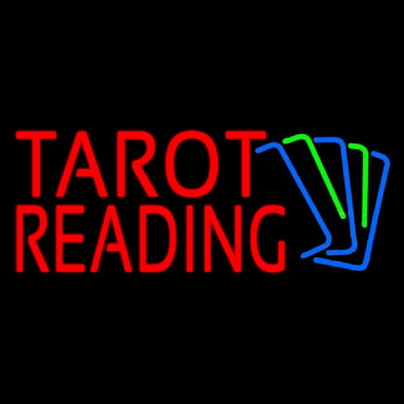 Custom Red Tarot Reading With Cards Neon Sign USA