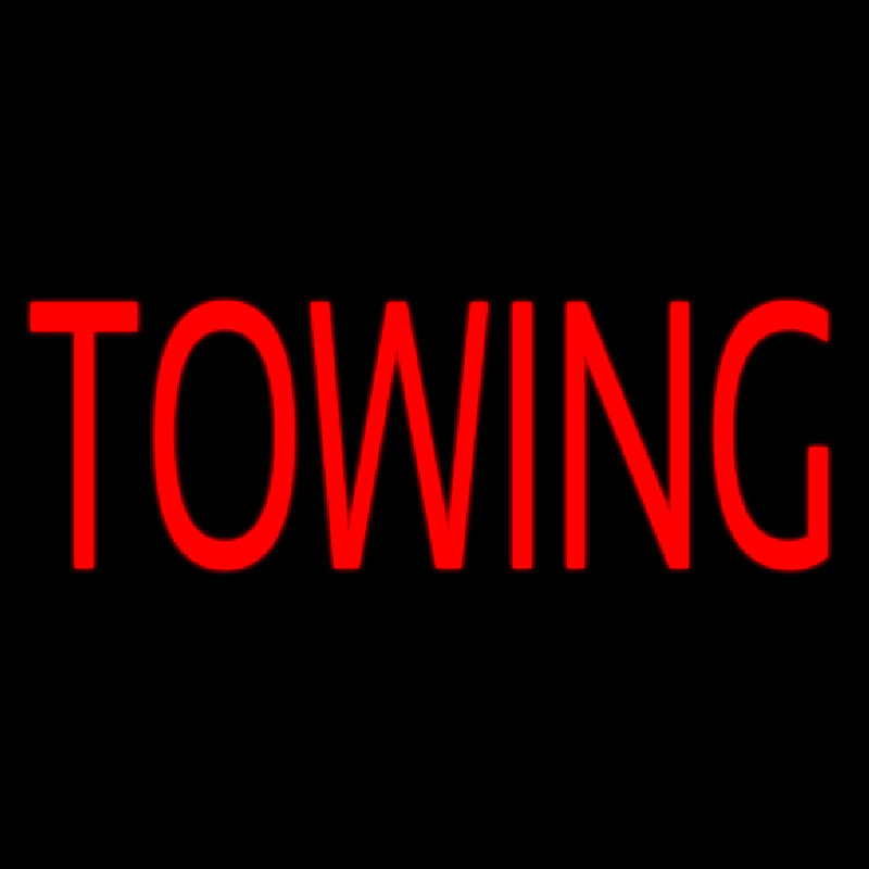 Custom Red Towing Neon Sign USA