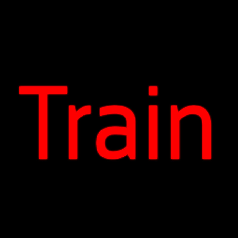 Custom Red Train Neon Sign USA