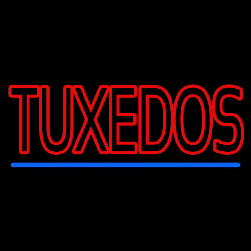 Custom Red Tuxedos Blue Line Neon Sign USA