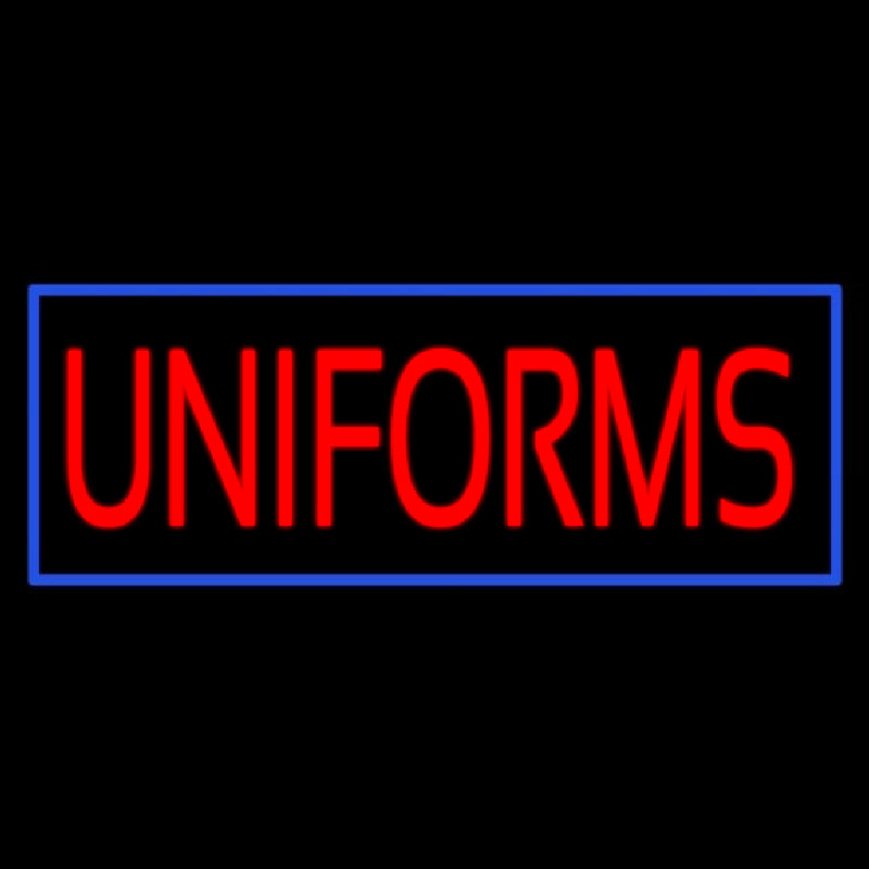 Custom Red Uniforms Blue Border Neon Sign USA