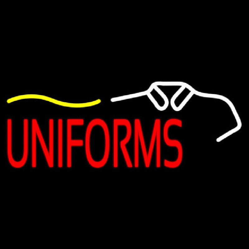 Custom Red Uniforms White Shirt Logo Neon Sign USA