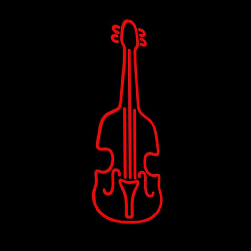 Custom Red Violin Logo 1 Neon Sign USA