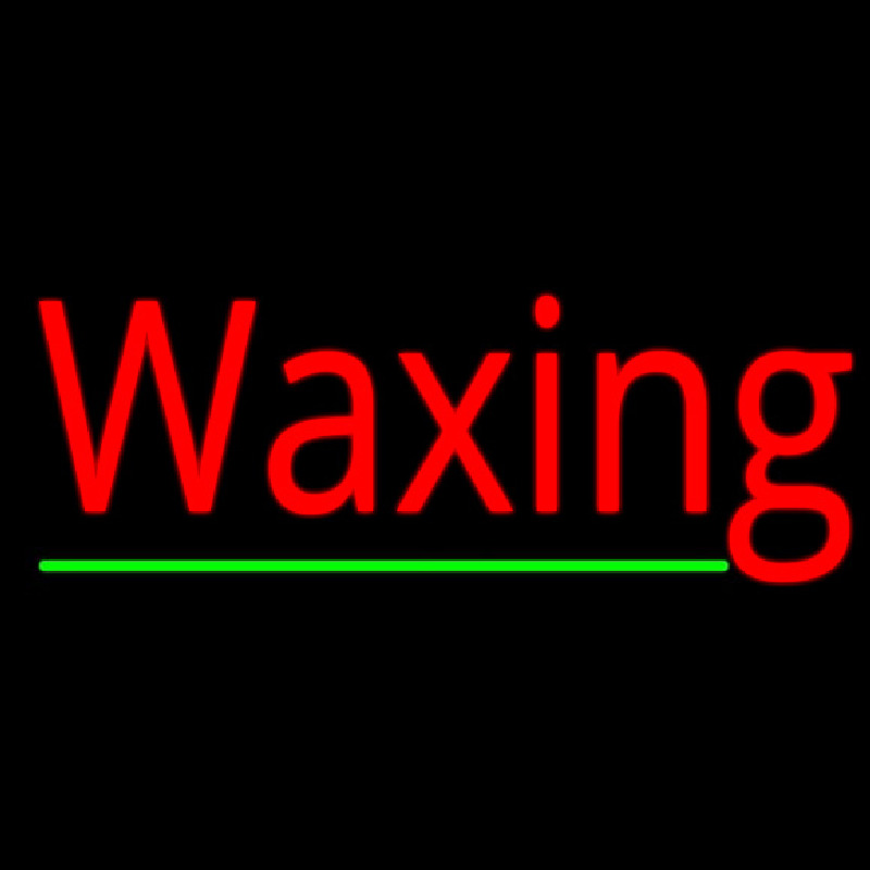 Custom Red Waxing Green Line Neon Sign USA