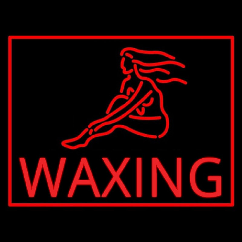 Custom Red Waxing Neon Sign USA