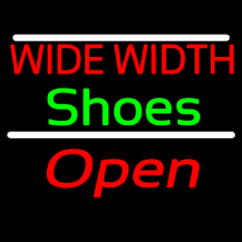 Custom Red Wide Width Green Shoes Open Neon Sign USA
