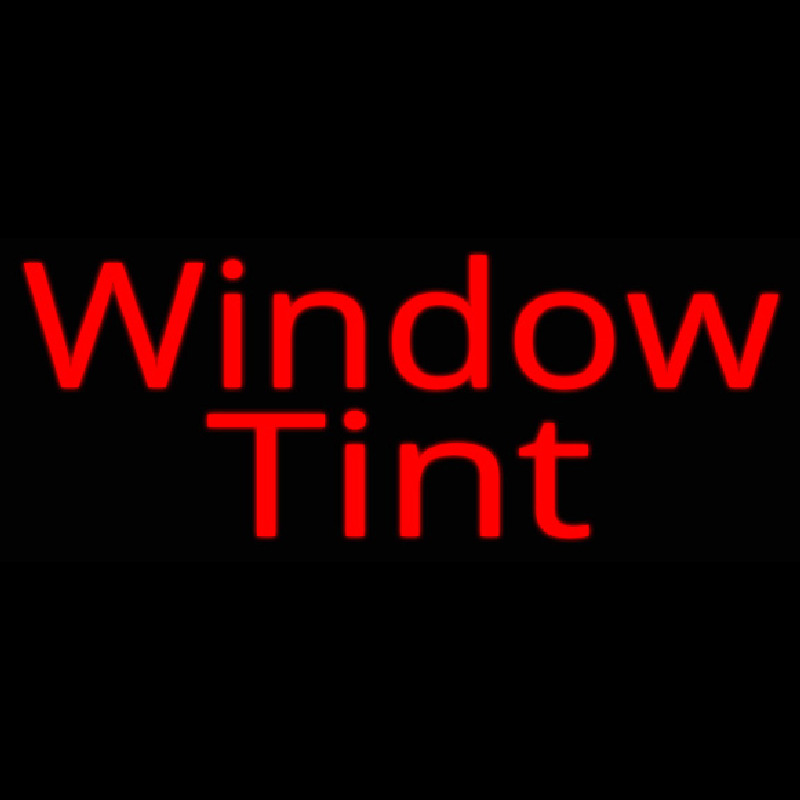 Custom Red Window Tint Neon Sign USA