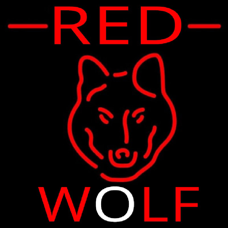 Custom Red Wolf Head Beer Sign Neon Sign USA