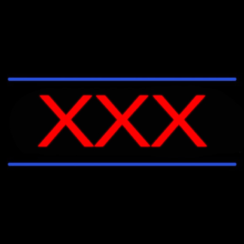Custom Red X X X Blue Lines Neon Sign USA