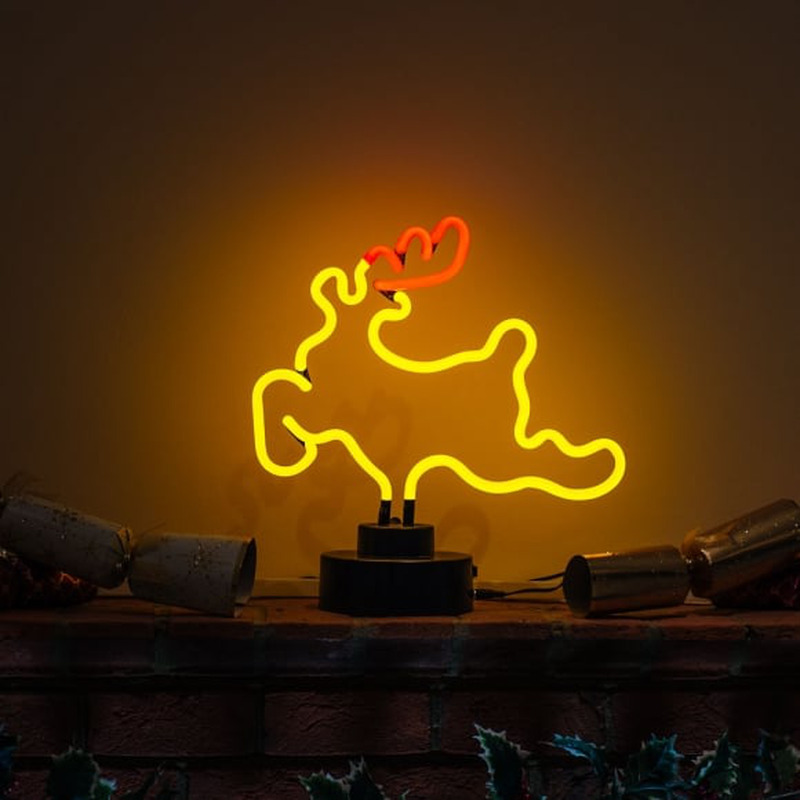 Custom Reindeer Desktop Neon Sign