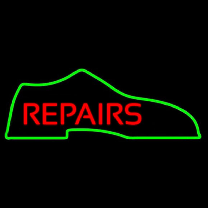 Custom Repair Shoe Neon Sign USA