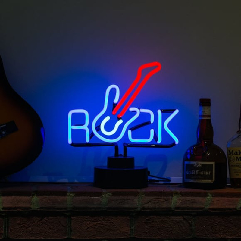 Custom Rock Guitar Desktop Neon Sign