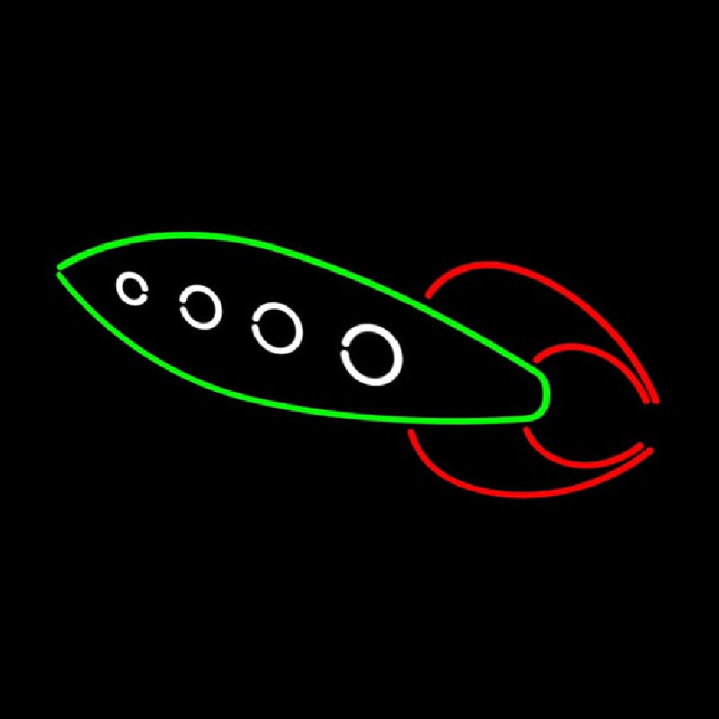 Custom Rocket Neon Sign USA