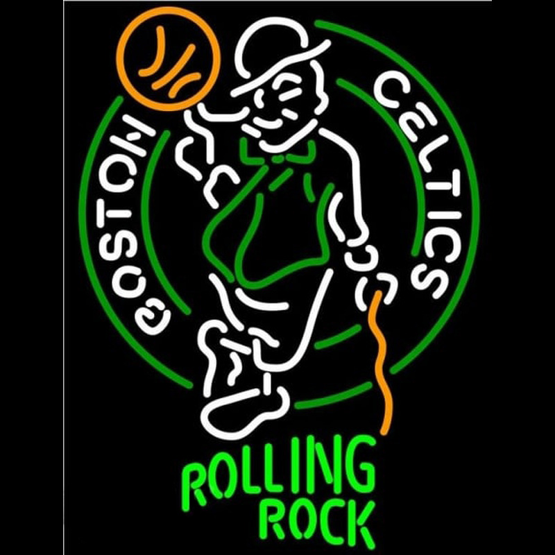 Custom Rolling Rock Boston Celtics NBA Beer Sign Neon Sign USA