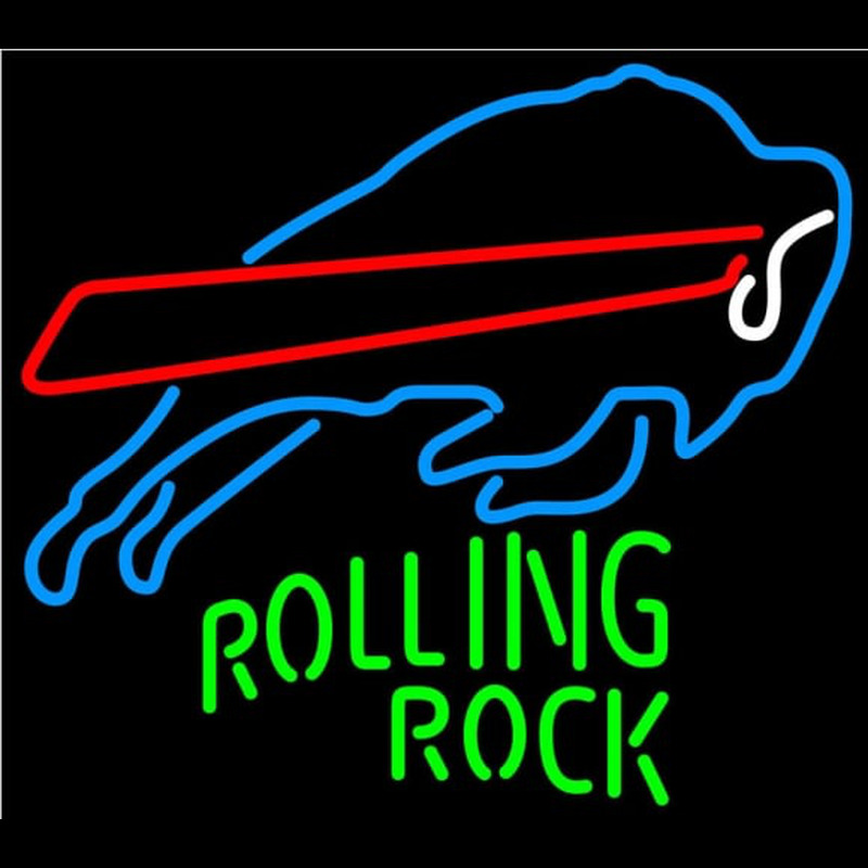 Custom Rolling Rock Buffalo Bills NFL Neon Beer Sign Neon Sign USA