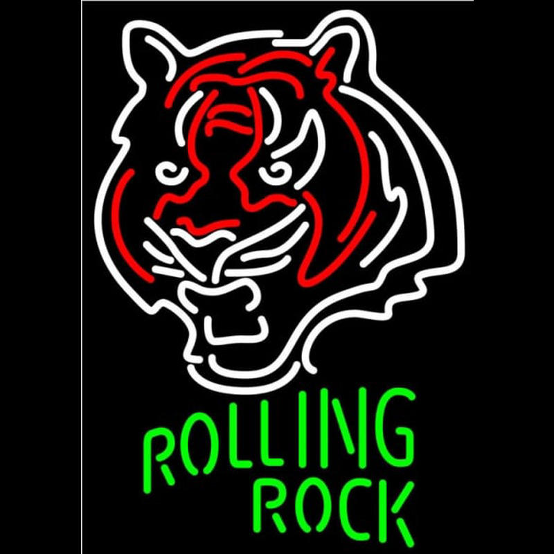 Custom Rolling Rock Cincinnati Bengals NFL Neon Beer Sign Neon Sign USA