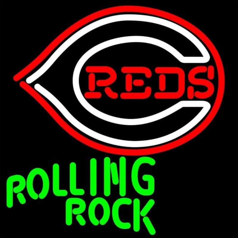 Custom Rolling Rock Cincinnati Reds MLBBeer Sign Neon Sign USA