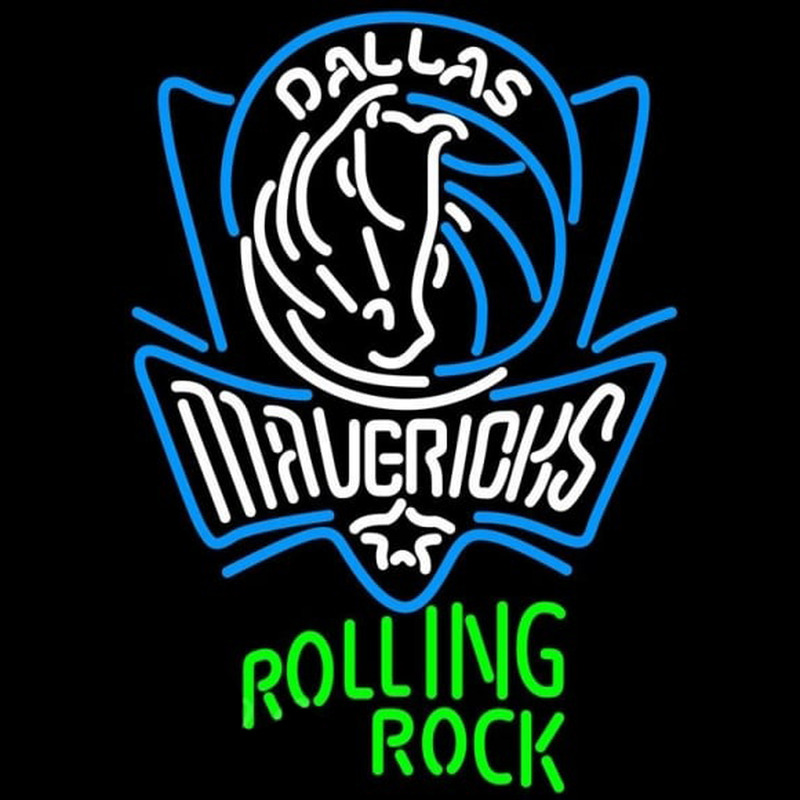 Custom Rolling Rock Dallas Mavericks NBA Beer Sign Neon Sign USA